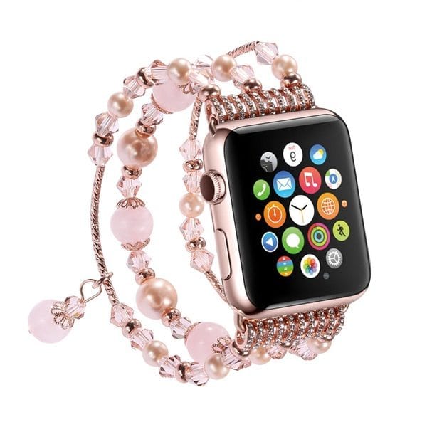 Cristal de lujo ágata banda para la serie del reloj de Apple