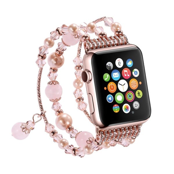 Women Girls Bracelet Watch Strap For Apple Watch Band 38mm 42mm I watch Series 4 3 2 1 Luxury Stainless Steel Replacement Band For 38mm/Rose gold