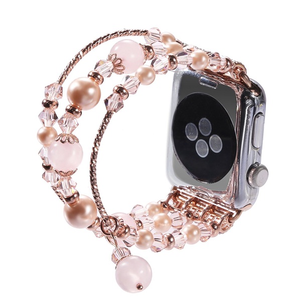 Women Girls Bracelet Watch Strap For Apple Watch Band 38mm 42mm I watch Series 4 3 2 1 Luxury Stainless Steel Replacement Band For 38mm/Rose gold