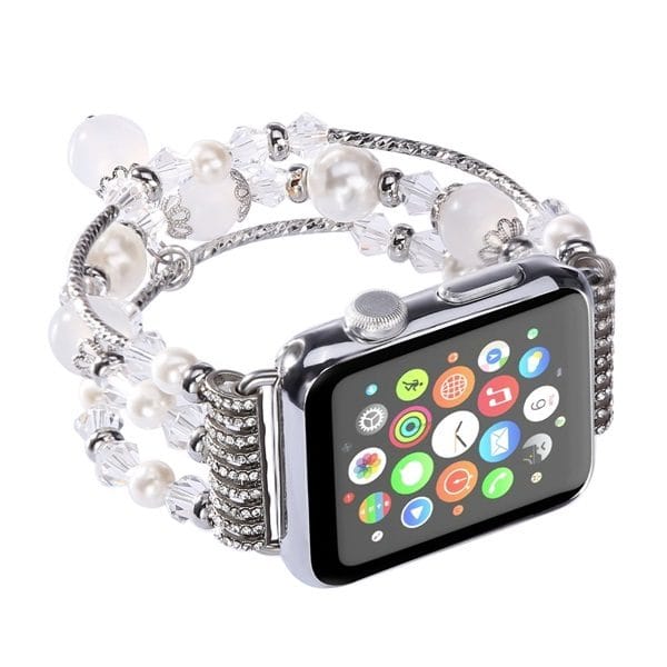 Luxe Cristal Agate bande pour Apple Series Montre