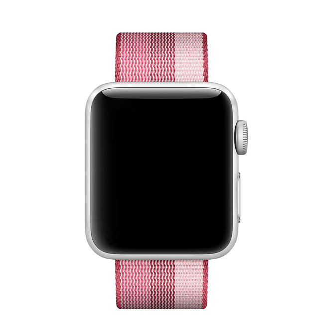 Stripe WATCHBANDSMALL Apple Berry - - Woven - Watch Band Nylon