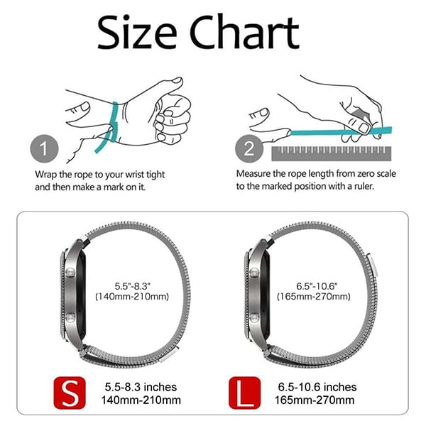 Gear S3 Frontier/Classic Watch Band Milanese Loop Adjustable Stainless