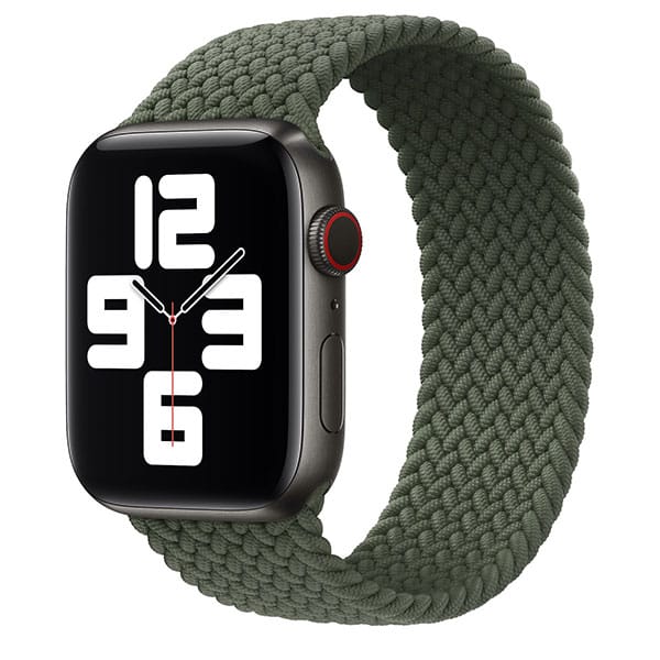 Nuttig Geweldige eik Pessimist Apple Watch gevlochten Solo Loop Band (40/44mm) - Inverness Green (Grootte1  - Maat12) - WATCHBANDSMALL