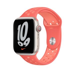 Apple Watch Sport Band 41mm Perforated Silicone Strap 45mm Pink Oxford/Rose Whisper