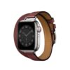 Pulseira Apple Watch 41mm Rouge Attelage Pulseira De Couro Dupla Tour 45mm