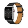 Apple Watch Strap 41mm Noir Attelage Single Tour Leather Band 45mm