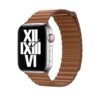 Cinturino per Apple Watch da 41 mm Cinturino in pelle marrone sella da 45 mm