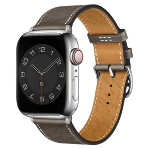 Apple Watch 스트랩 41mm 에투프 H 대각선 싱글 투어 가죽 밴드 45mm