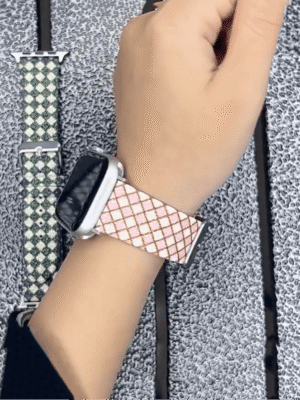 Diamond Pattern Glitter Leather Band