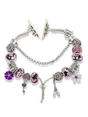 Eiffel Tower Crystal Beaded Band
