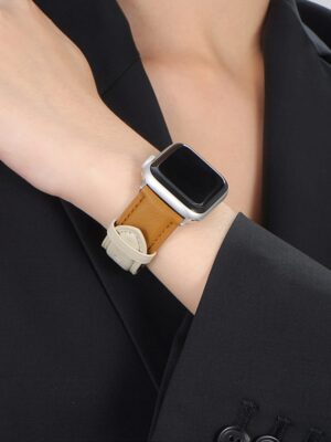 Two Colors Up and Down Leather Band