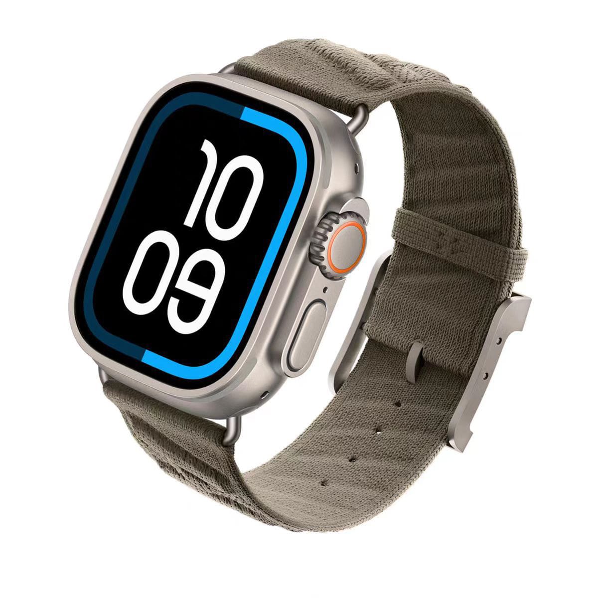 Apple Watch Single Tour Band 49mm Gris Titane En Mer Single Tour Nylon Strap - Image 2