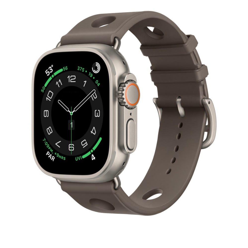 Apple Watch Ultra Scub’H Diving Single Tour 49mm Gris Titane Scub’H Diving Silicone Band 46mm