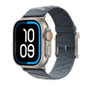 Apple Watch Single Tour Band 49mm Bleu Gris/Bleu Glacier En Mer Single Tour Nylon Strap