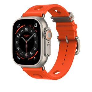 Apple Watch Ultra Scub’H Diving Single Tour 49mm Orange Néon Scub’H Diving Silicone Band 46mm