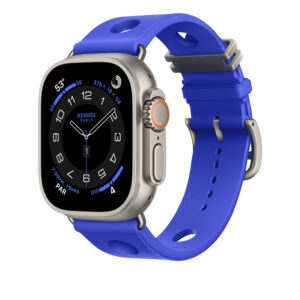Apple Watch Ultra Scub’H Diving Single Tour 49mm Bleu Néon Scub’H Diving Silicone Band 46mm
