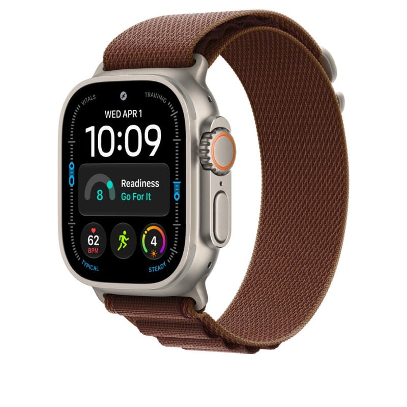 49mm Burgundy / dunkle Olive / Desert Alpine Loop Band - Natürlich / Schwarzes Titan -Finish