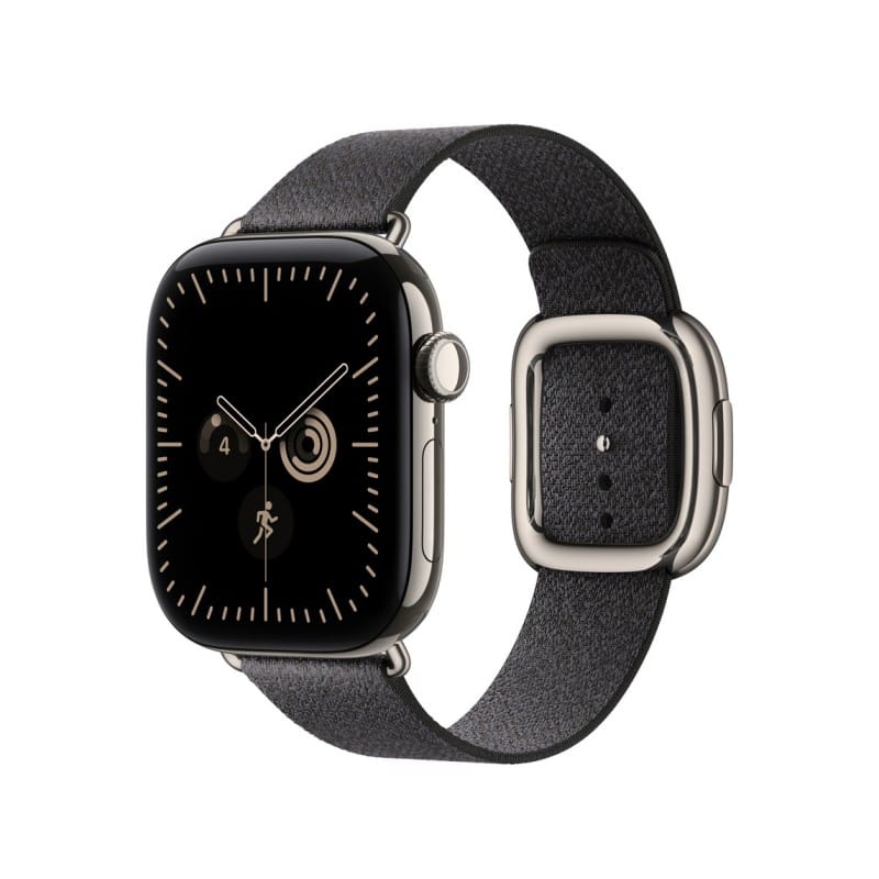 Apple Watch Strap 42mm Navy Blue / Mûre / Sage / Camel Modern Buckle 46mm Woven Band - Image 4